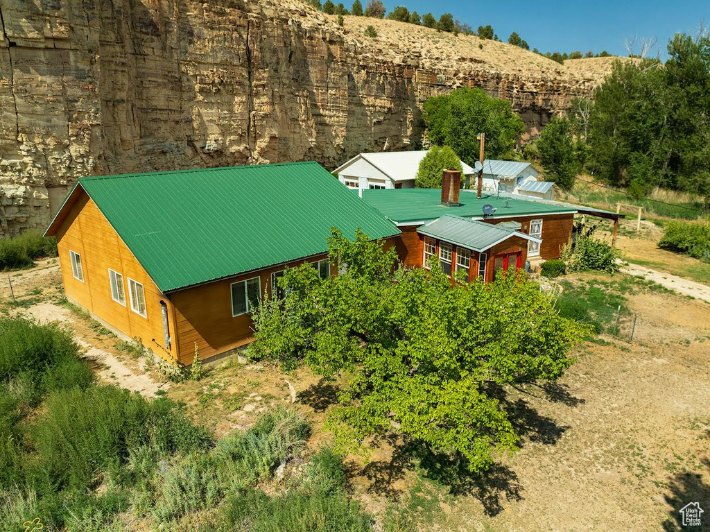 Birds eye view of property