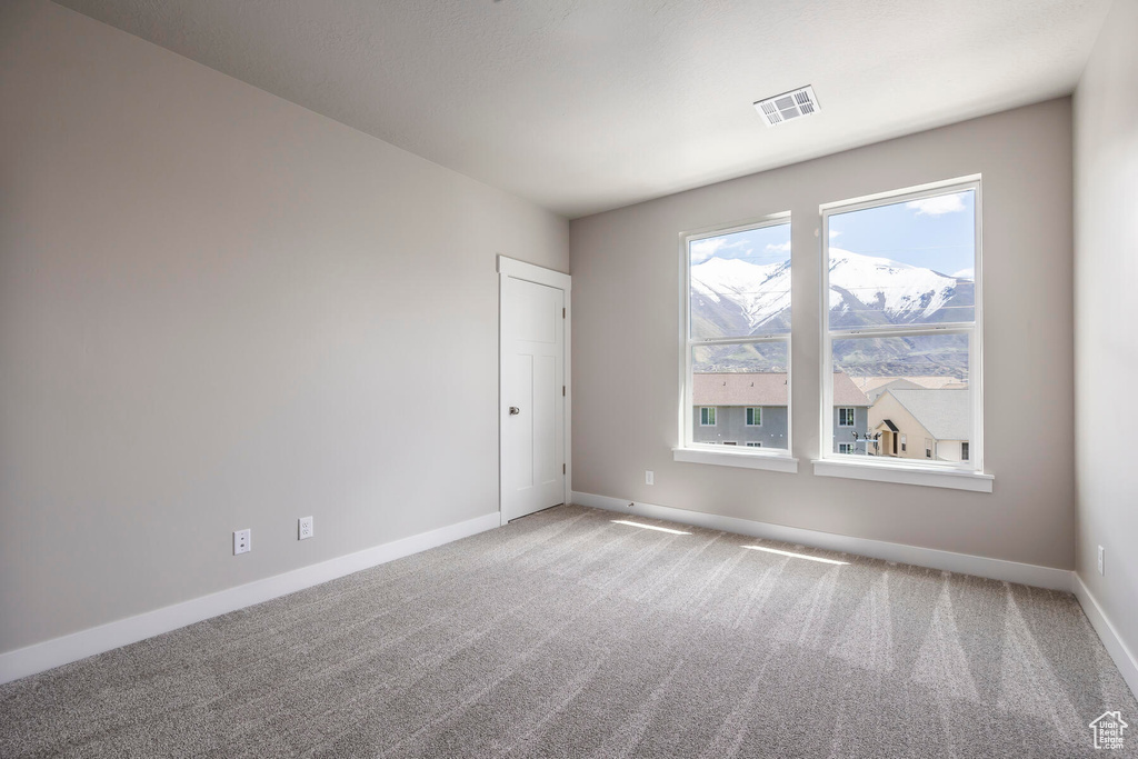 View of carpeted spare room