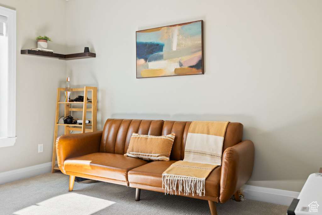 View of carpeted living room