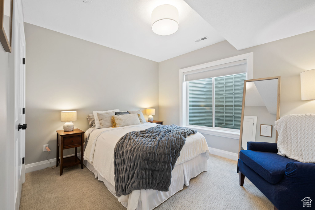 View of carpeted bedroom