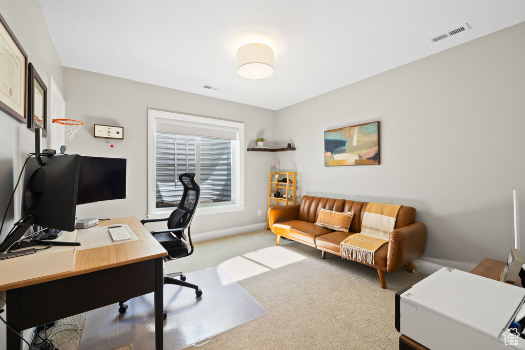 View of carpeted office