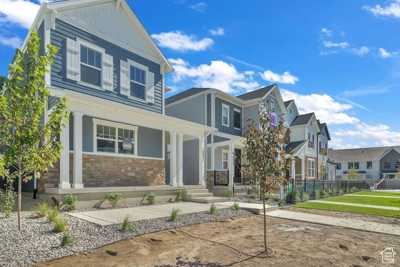 View of front of property with a porch