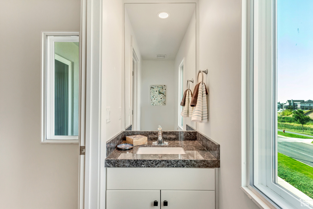 Bathroom featuring vanity