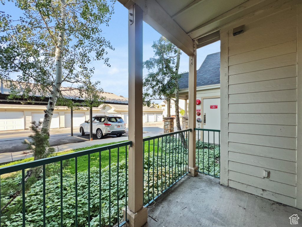 Balcony with covered porch