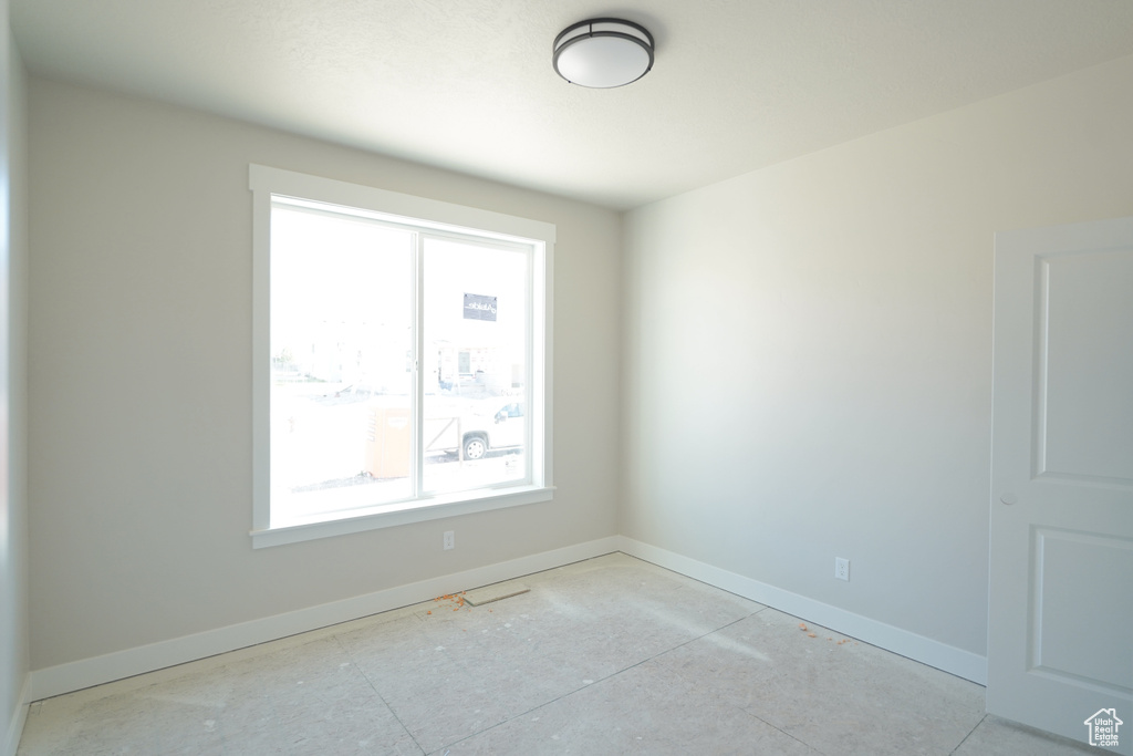 Empty room with a wealth of natural light