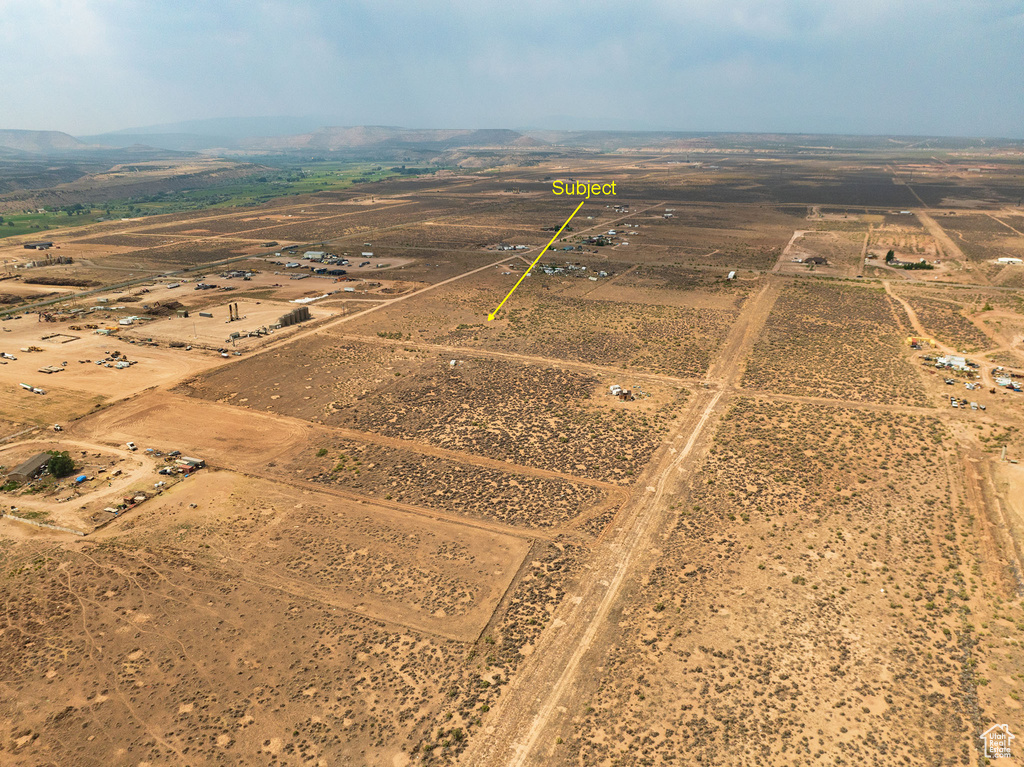 Aerial view with a rural view