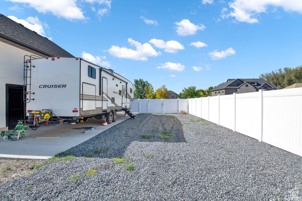 View of yard featuring a patio area