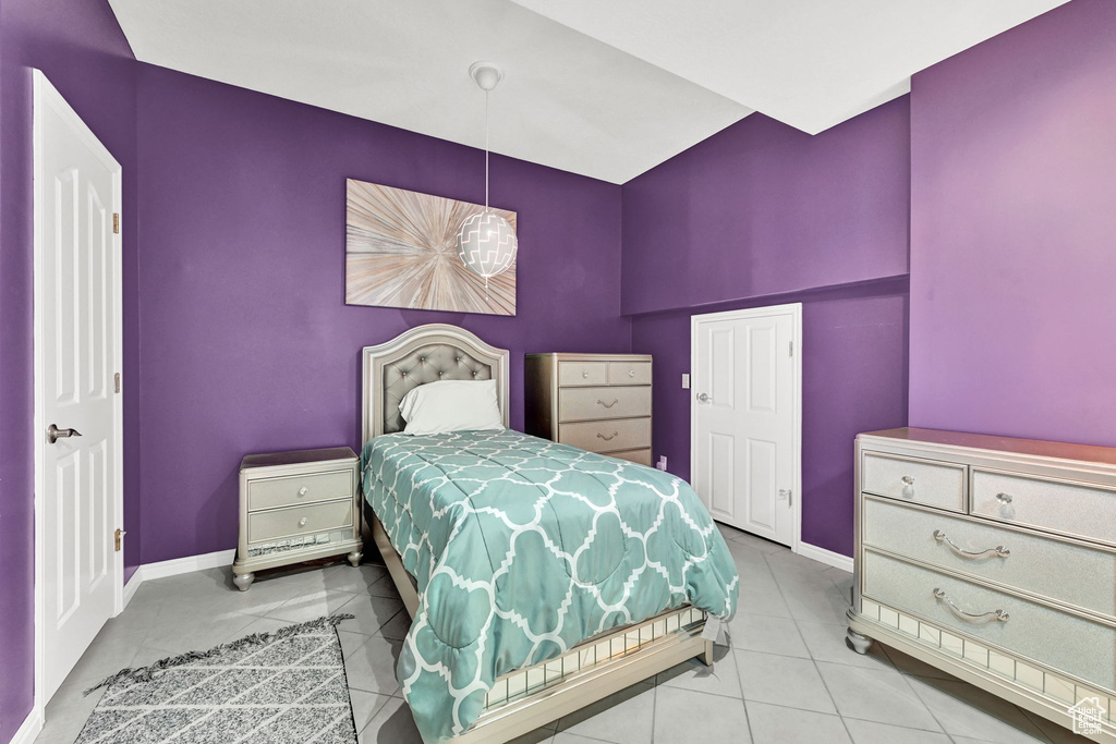 View of tiled bedroom