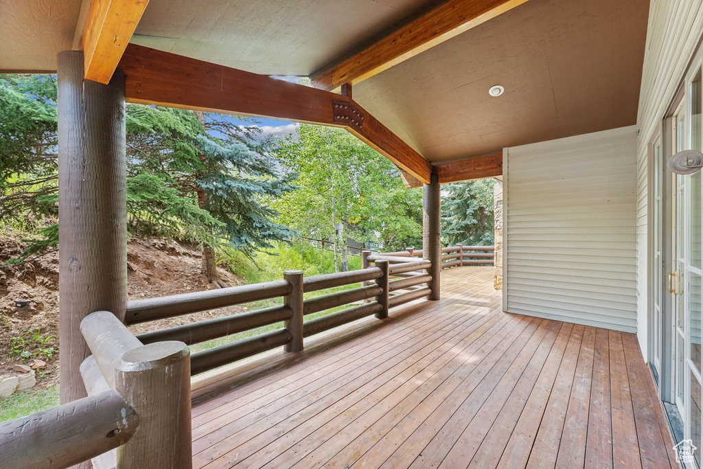 View of wooden terrace