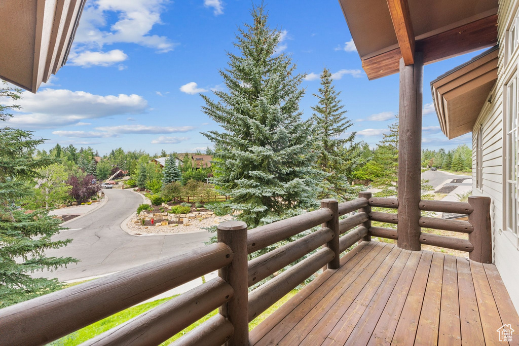 View of wooden deck