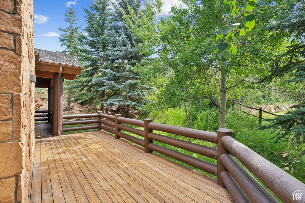 View of wooden terrace