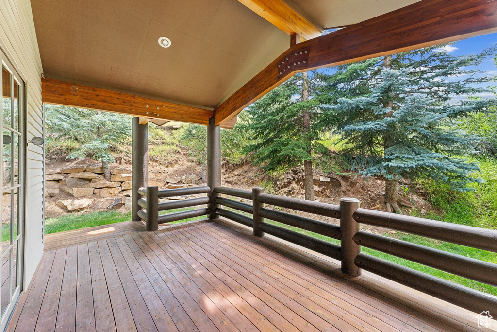 View of wooden terrace