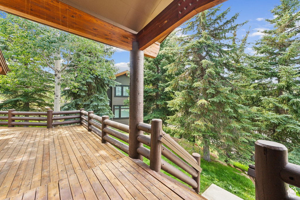 View of wooden terrace