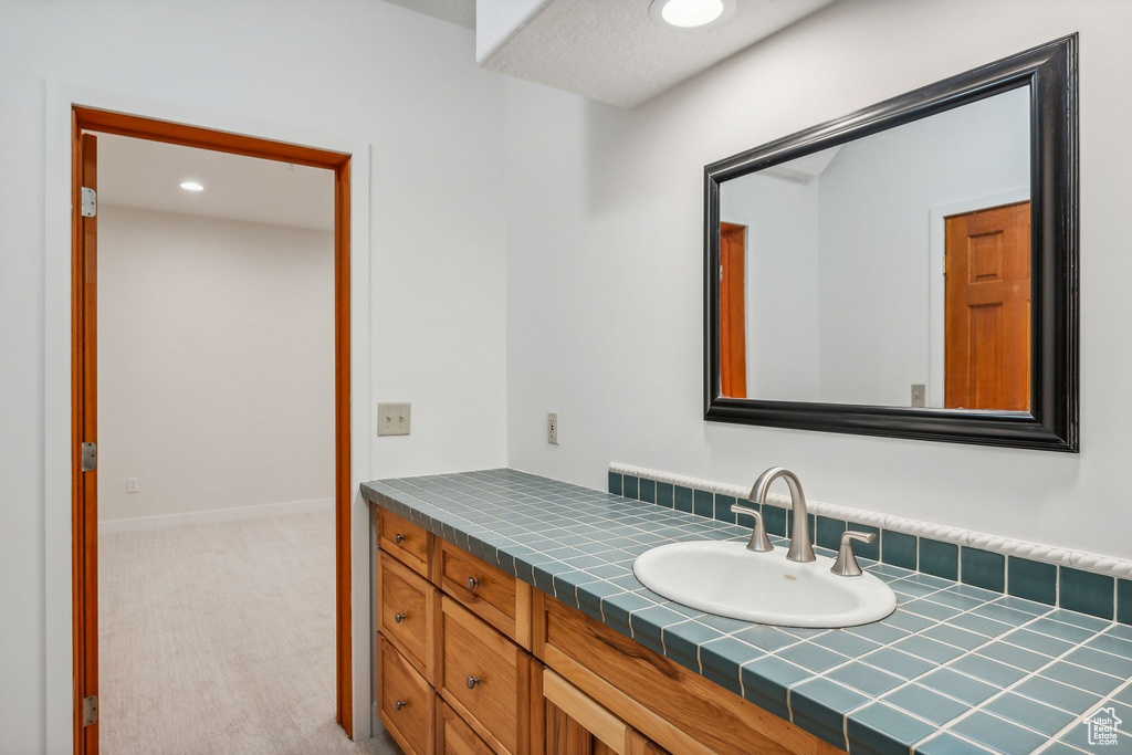 Bathroom featuring vanity