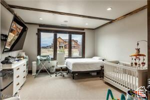 View of carpeted bedroom