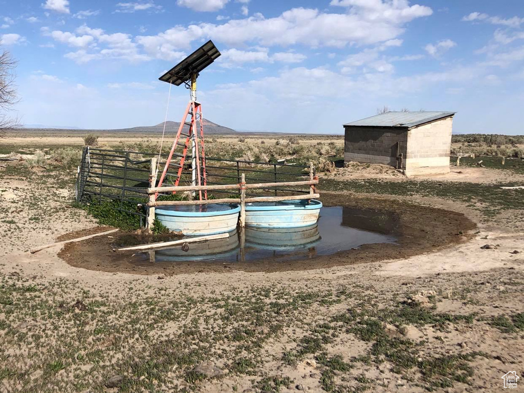 Exterior space featuring a rural view