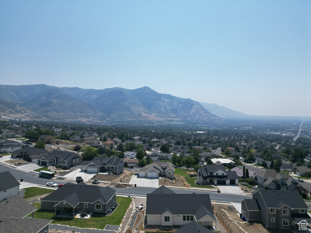 Exterior space featuring a mountain view