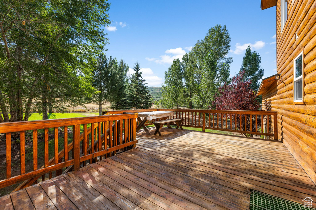 View of wooden terrace