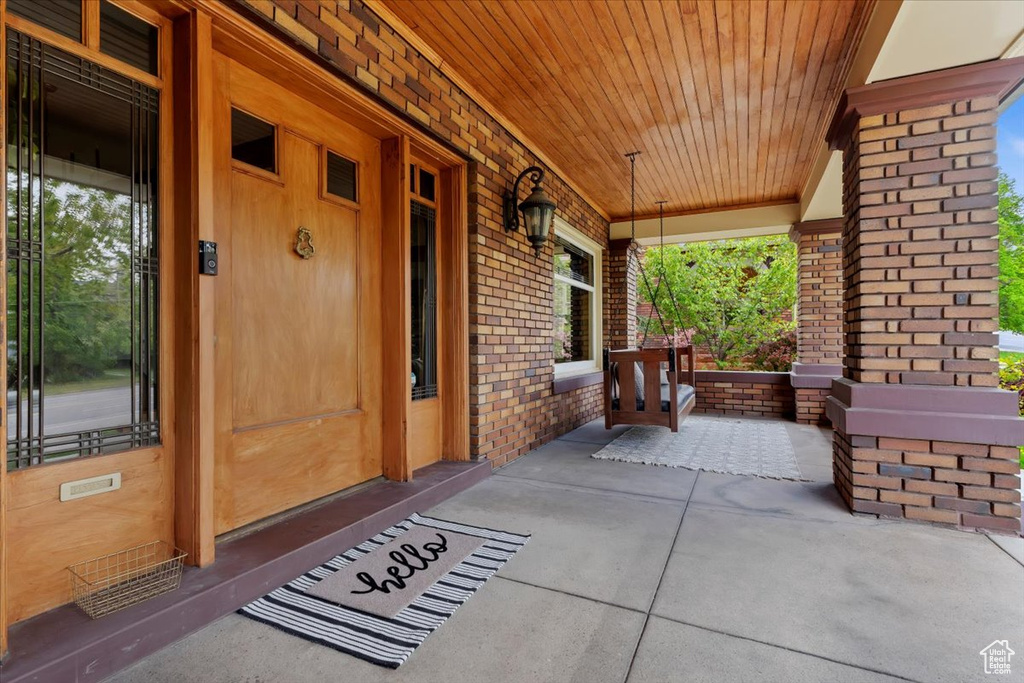 View of patio / terrace with a porch