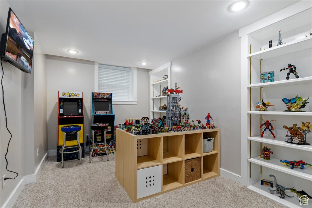 Interior space with carpet flooring