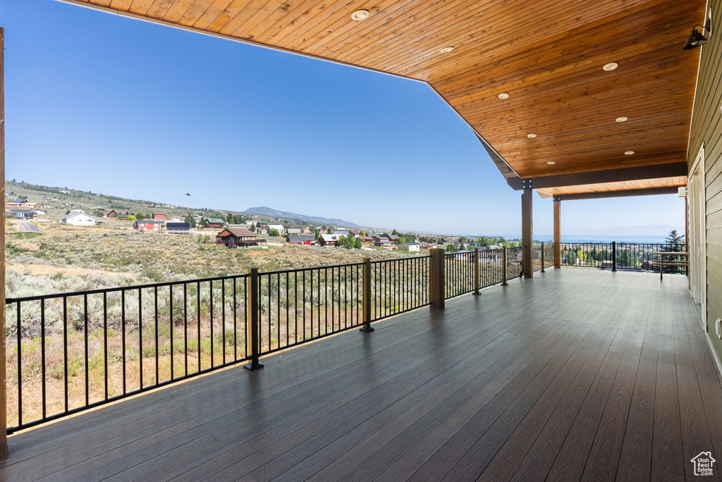 View of wooden terrace