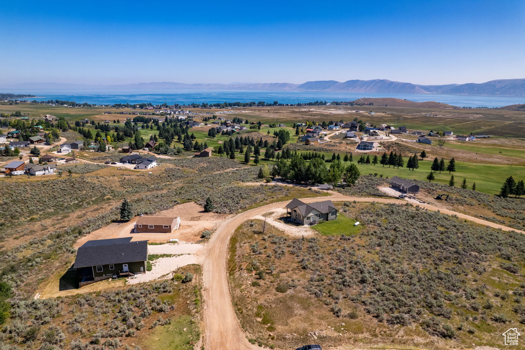 Birds eye view of property featuring a mountain view and a rural view