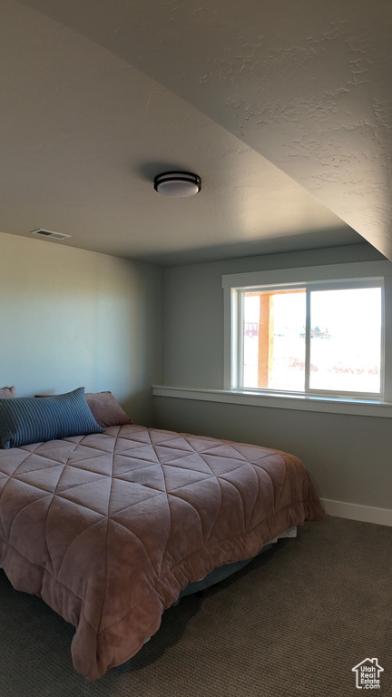 Bedroom featuring carpet floors