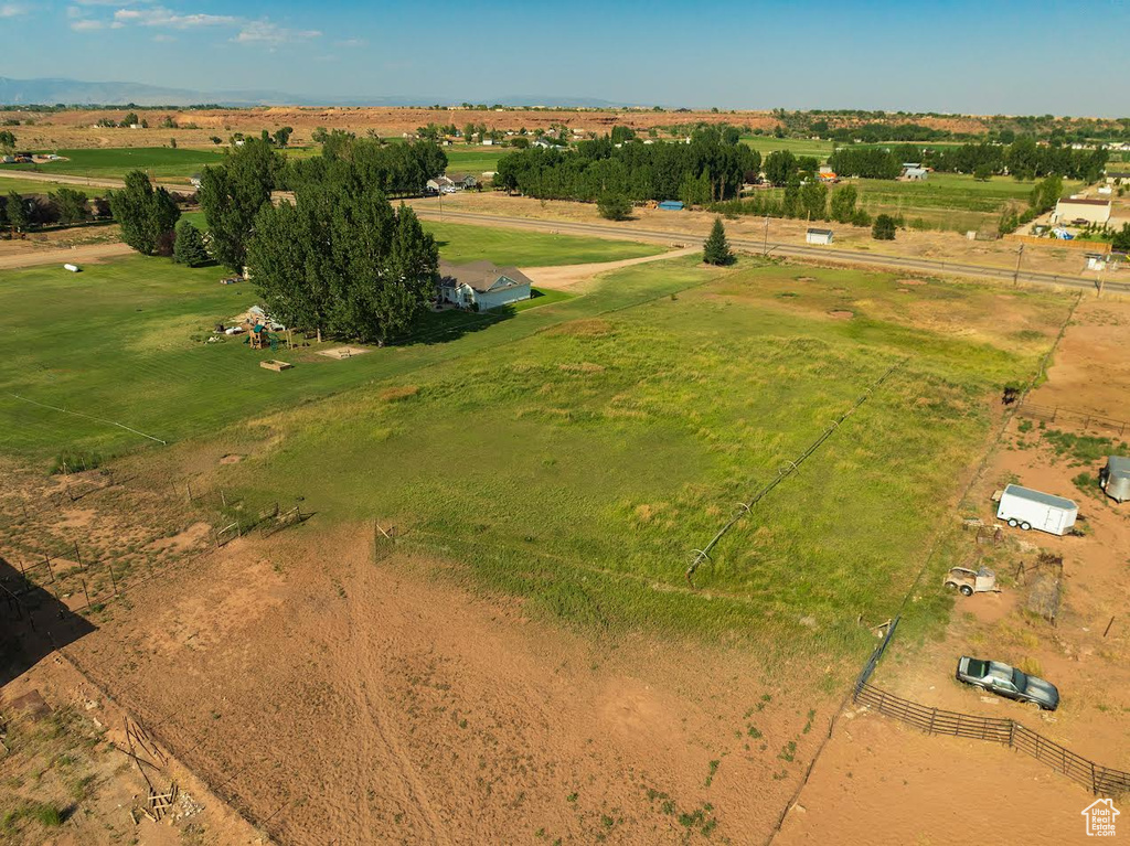 Aerial view with a rural view