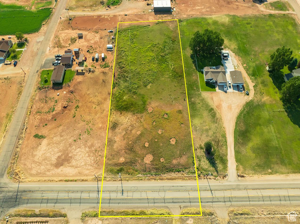 Bird's eye view featuring a rural view