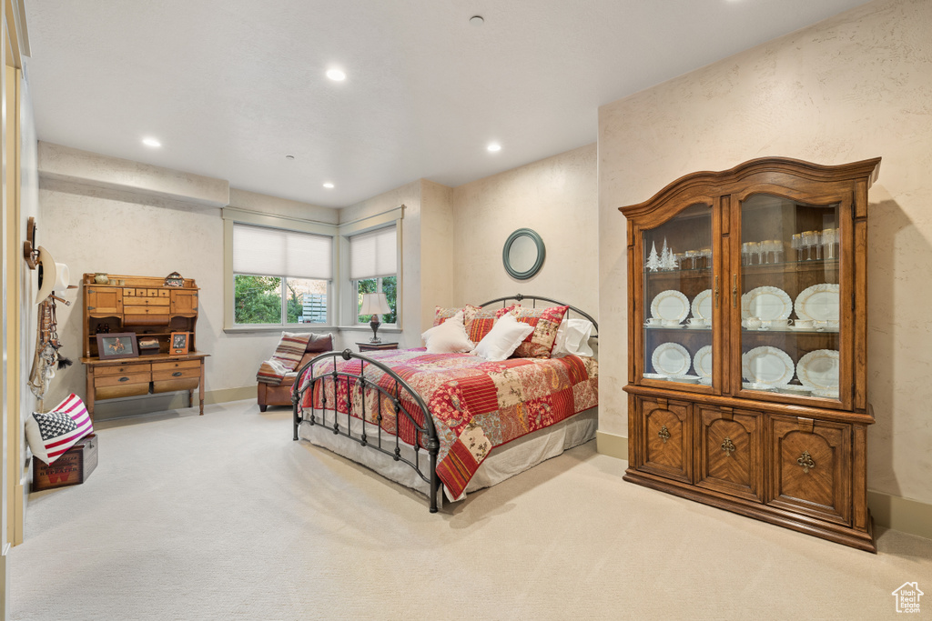 View of carpeted bedroom