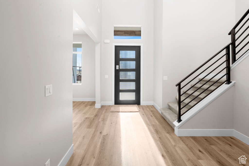 Entryway featuring light hardwood / wood-style floors