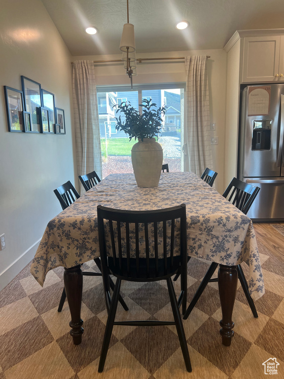 Dining space featuring light hardwood / wood-style floors