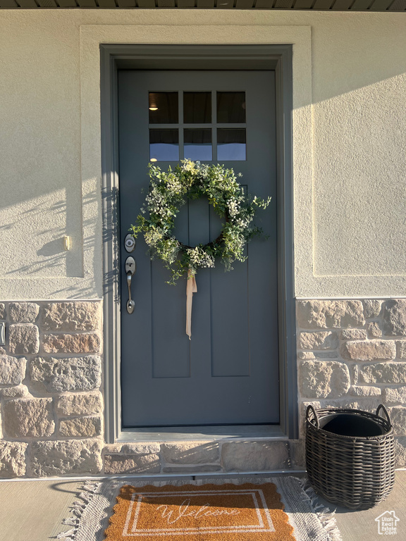 View of doorway to property