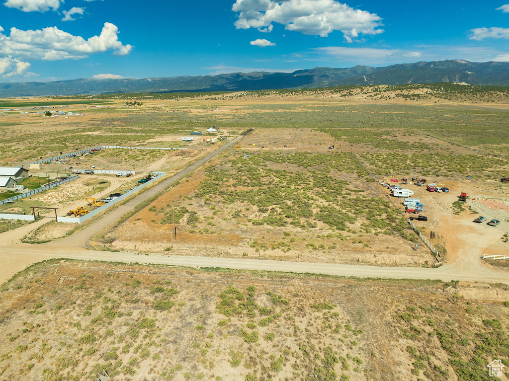 Drone / aerial view with a rural view and a mountain view