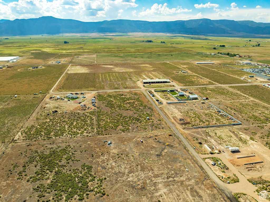 Drone / aerial view featuring a rural view and a mountain view