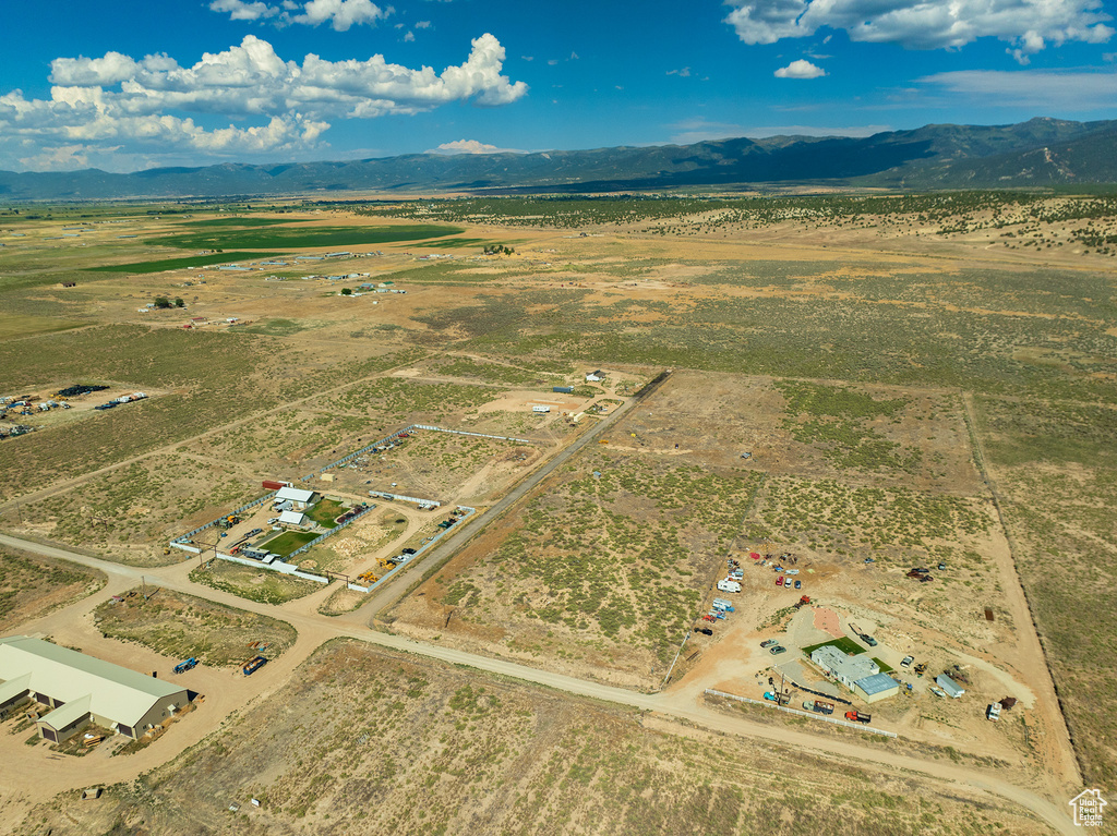 Bird's eye view with a mountain view and a rural view