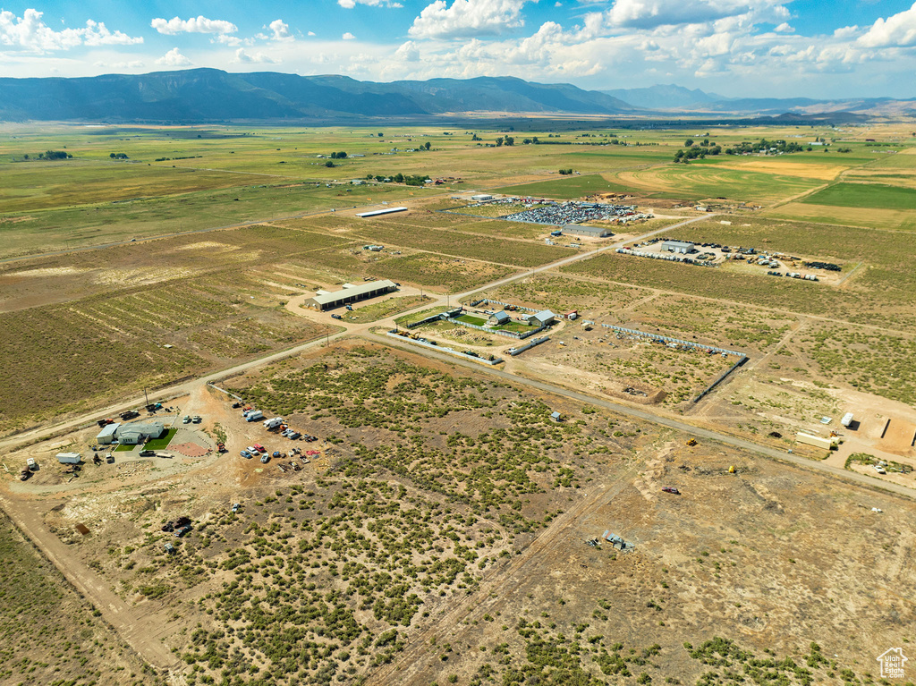 Drone / aerial view featuring a rural view and a mountain view