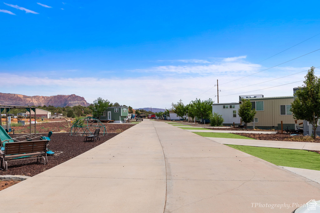 View of road featuring a mountain view