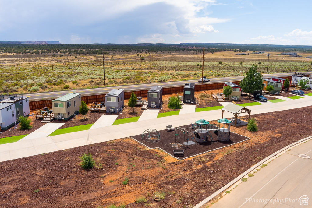 Birds eye view of property