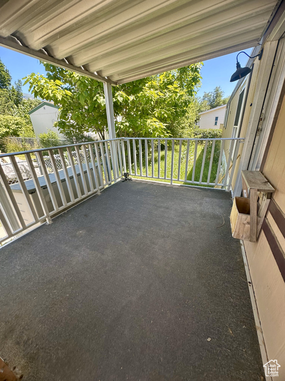 View of patio / terrace featuring a balcony