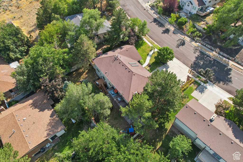 Birds eye view of property