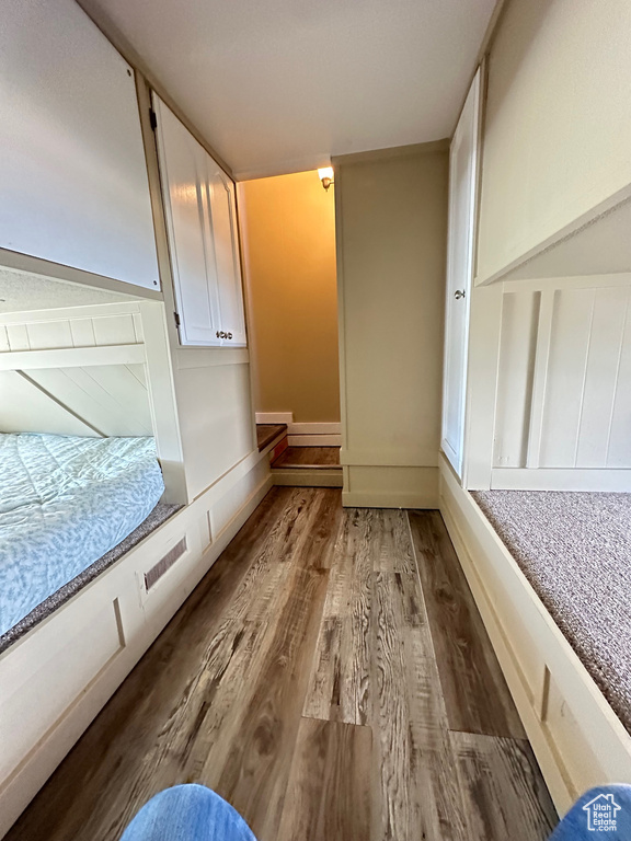 Unfurnished bedroom featuring light hardwood / wood-style flooring