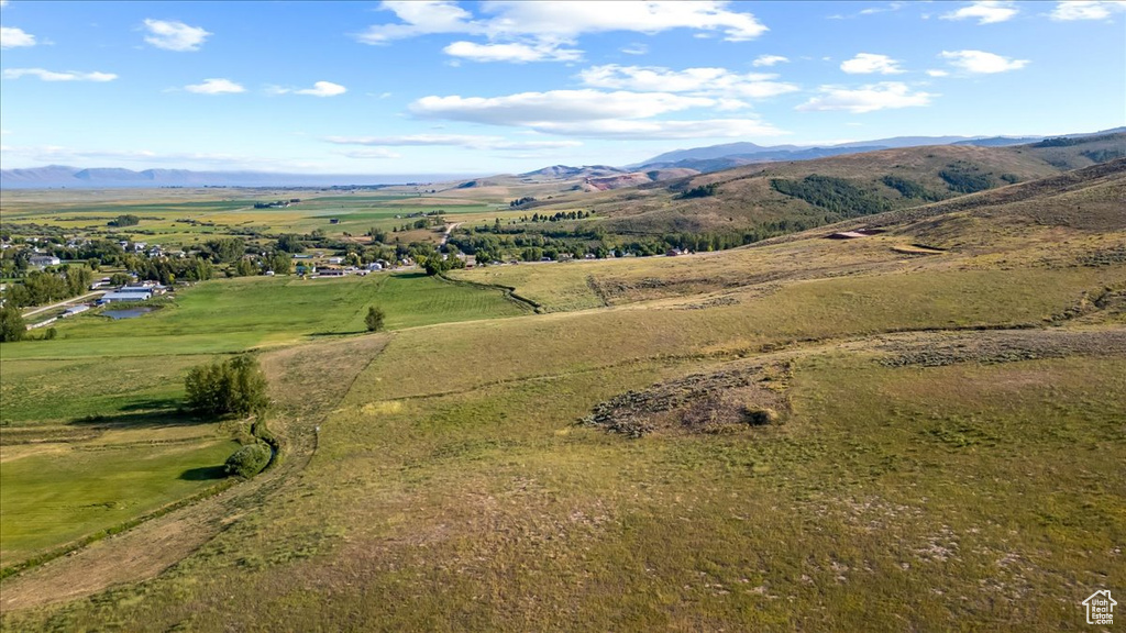 Property view of mountains with a rural view