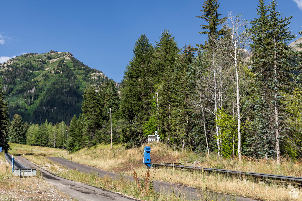 View of road featuring a mountain view