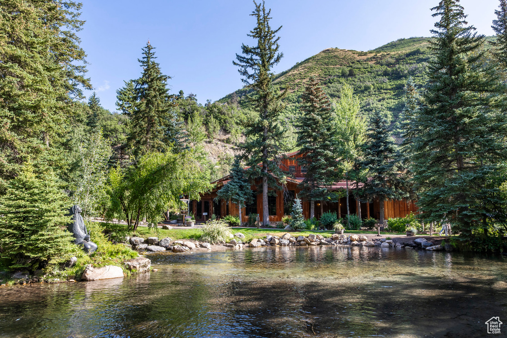 Water view featuring a mountain view