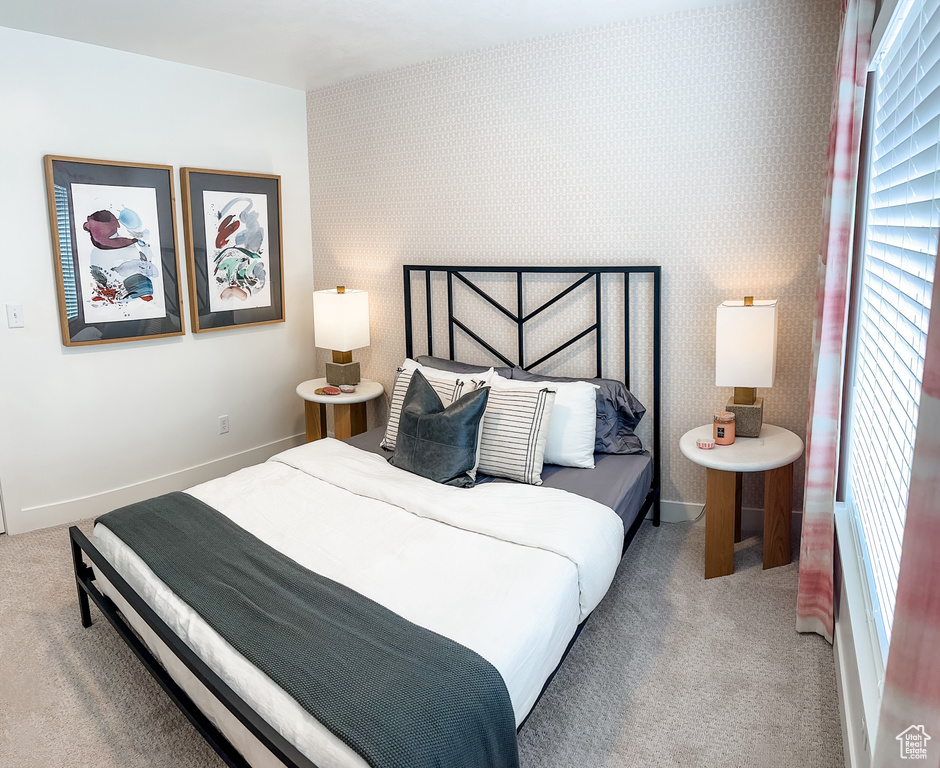 View of carpeted bedroom