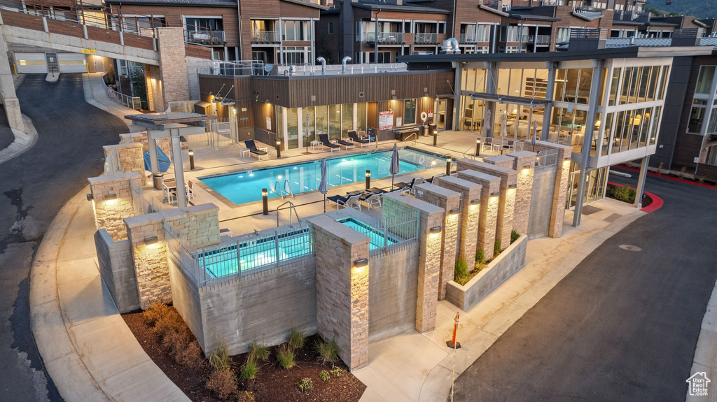 View of pool with a patio