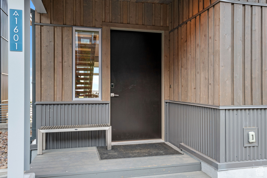 View of doorway to property