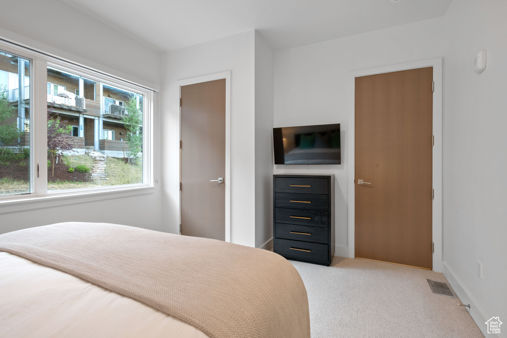 View of carpeted bedroom