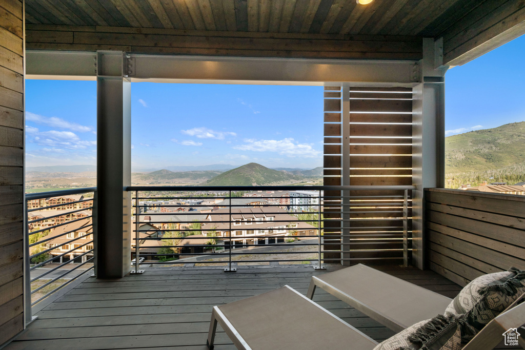 Deck with a mountain view